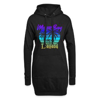 Vintage Maya Bay Thaïlande - Sweat-shirt à capuche long Femme - noir - Devant