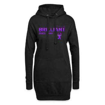 Brilliant since 1981 - Hoodie-Kleid - Schwarz - Vorne