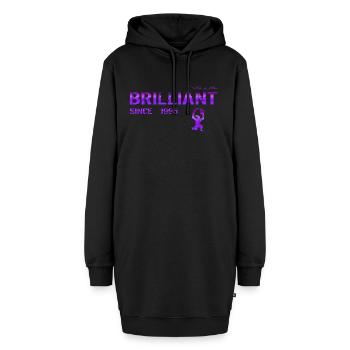 Brilliant since 1995 - Hoodie-Kleid - Schwarz - Vorne