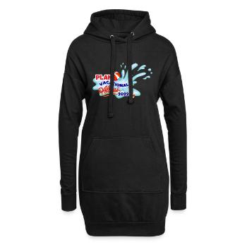 Logo des Fêtes - Sweat-shirt à capuche long Femme - noir - Devant