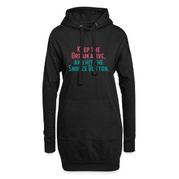 Halte den Traum am Leben - Hoodie-Kleid - Schwarz - Vorne