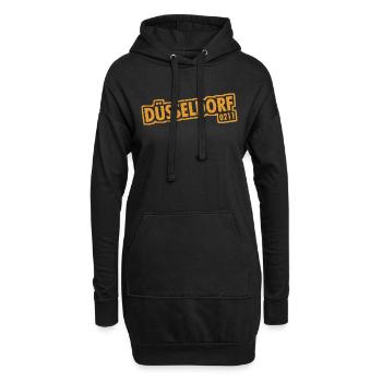 Düsseldorf - 0211 - Vorwahl - NRW - Ruhrpott - Hoodie-Kleid - Schwarz - Vorne