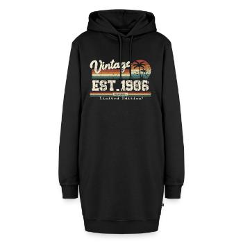 1986 Vintage Vintage Retro Geburtstagsgeschenk - Hoodie-Kleid - Schwarz - Vorne