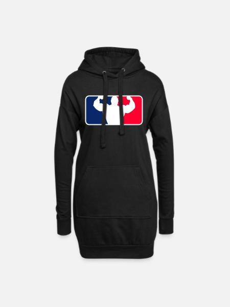 Bodybuilding League - Hoodie-Kleid - Schwarz