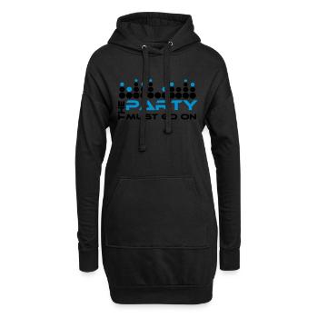 The Party Must Go On - Hoodie-Kleid - Schwarz - Vorne