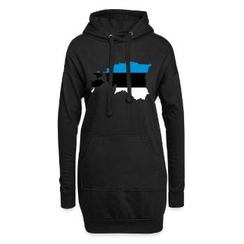 Estland - Hoodie-Kleid - Schwarz - Vorne