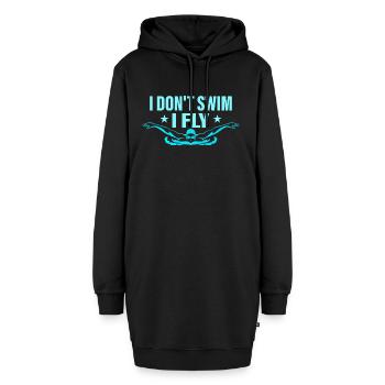 I Don’t Swim I Fly Natation Équipe - Sweat-shirt à capuche long Femme - noir - Devant