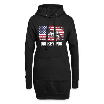 Donkey Pox - Hoodie-Kleid - Schwarz - Vorne