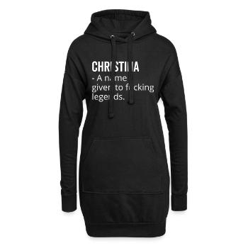 Christina un nom donné à Fucking Legends - Sweat-shirt à capuche long Femme - noir - Devant