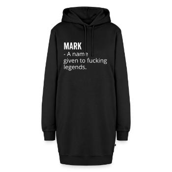 Markiere einen Namen, der verdammten Legenden gegeben wurde - Hoodie-Kleid - Schwarz - Vorne