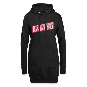 being old people age - Hoodie-Kleid - Schwarz - Vorne