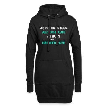 Alkoholisch? Nein - Special Edition - Design modern - Hoodie-Kleid - Schwarz - Vorne