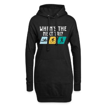 Quand aura lieu le prochain Tri ? Triathlon triathlète - Sweat-shirt à capuche long Femme - noir - Devant