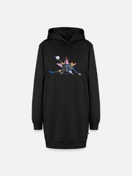 Fußball - Hoodie-Kleid - Schwarz
