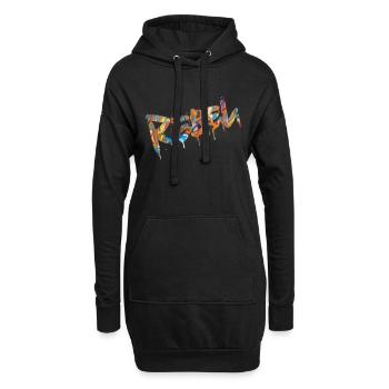 Rebel Rebels Drôle Musique Rétro Hip Hop Rocknroll - Sweat-shirt à capuche long Femme - noir - Devant