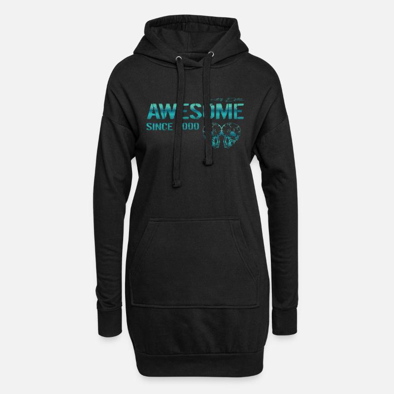 Awesome since 2000 Geschenk - Hoodie-Kleid - Schwarz
