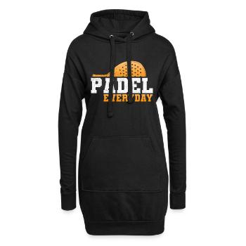 Padel Paddel Schläger Tennis Sport I Geschenk - Hoodie-Kleid - Schwarz - Vorne