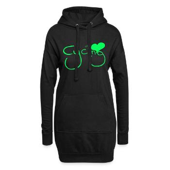 Radfahrer Radfahren BMX Fahrrad Sport Mountainbiken Hobby - Hoodie-Kleid - Schwarz - Vorne
