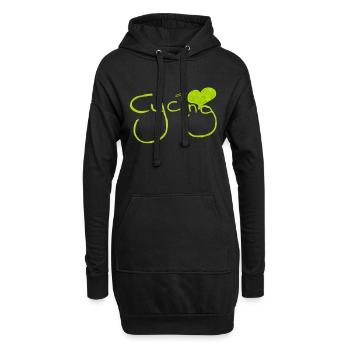 cycliste cyclisme BMX vélo sport VTT hobby - Sweat-shirt à capuche long Femme - noir - Devant