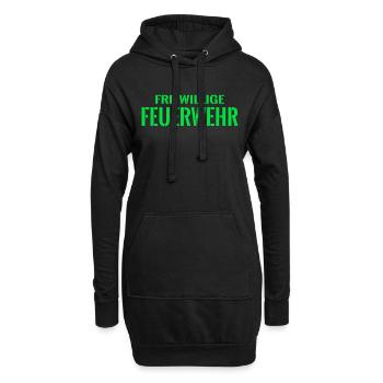 Freiwillige Feuerwehr Sprüche - Hoodie-Kleid - Schwarz - Vorne