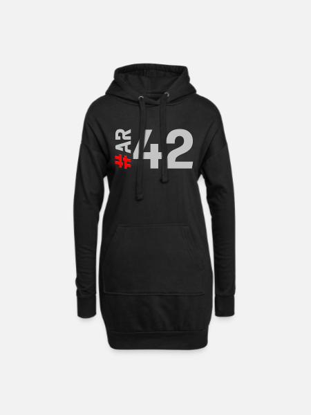 AR42 - Sweat-shirt à capuche long Femme - noir