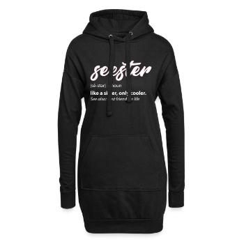 Seester Définition Maman Soeur Ami Soeur - Sweat-shirt à capuche long Femme - noir - Devant