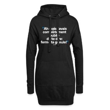 H - Citation célèbre de séries TV / films - Sweat-shirt à capuche long Femme - noir - Devant