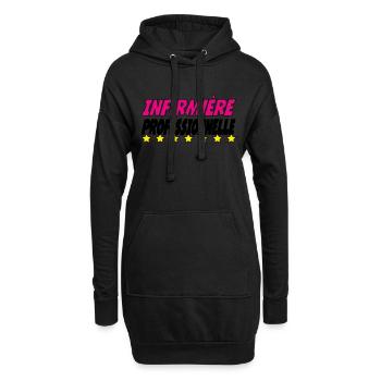 Infirmière PROFESSIONNELLE - Sweat-shirt à capuche long Femme - noir - Devant
