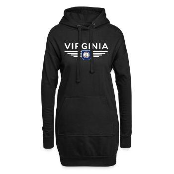 Virginia Fan Shirt – American Spirit - Hoodie-Kleid - Schwarz - Vorne