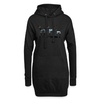 fashion team - Hoodie-Kleid - Schwarz - Vorne