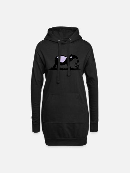 Tapir - Hoodie Dress - black