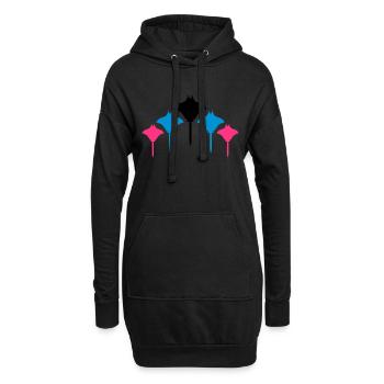 rochen mehrere - Hoodie-Kleid - Schwarz - Vorne