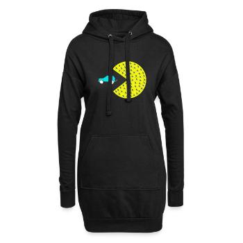 Masse critique - La poursuite à vélo d’une voiture tourne - Sweat-shirt à capuche long Femme - noir - Devant