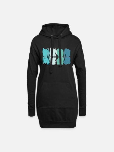 Piloten Lustiger Spruch Pilot - Hoodie-Kleid - Schwarz