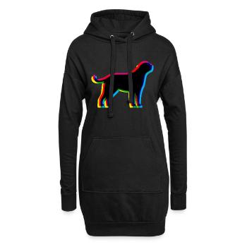 CMYK Bernhardiner - Hoodie-Kleid - Schwarz - Vorne