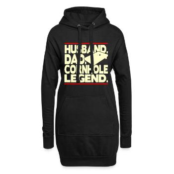Husband Dad Cornhole Legend - Hoodie-Kleid - Schwarz - Vorne