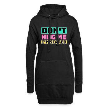 Ne me serre pas dans tes bras - Sweat-shirt à capuche long Femme - noir - Devant