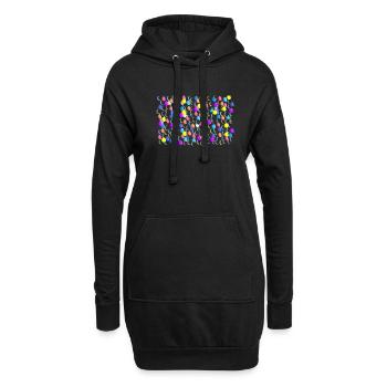 bubbels - Hoodie-Kleid - Schwarz - Vorne