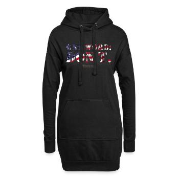 USA One Word Don't - Hoodie-Kleid - Schwarz - Vorne