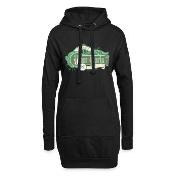 Curly Charm Hairdresser Twirl Spiraled Wavy Frizz - Hoodie-Kleid - Schwarz - Vorne