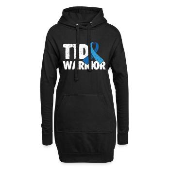 Guerrier T1D - Plaisir combatif pour diabétique de type 1 - Sweat-shirt à capuche long Femme - noir - Devant
