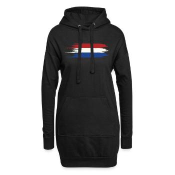 Drapeau des Pays-Bas Hollande - Sweat-shirt à capuche long Femme - noir - Devant