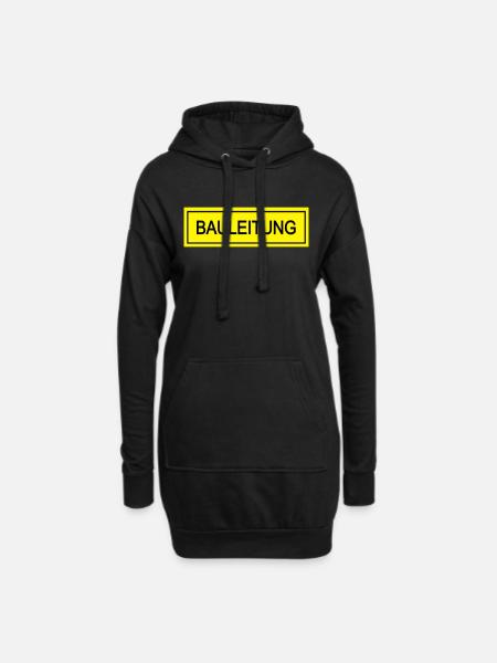 bauleitung - Hoodie-Kleid - Schwarz