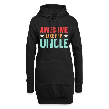 Brillant comme mon oncle - Sweat-shirt à capuche long Femme - noir - Devant