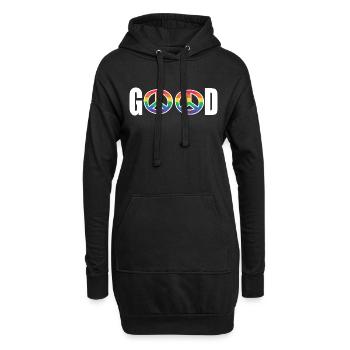 Lgbt Pride Bon drôle dire Paix Queer - Sweat-shirt à capuche long Femme - noir - Devant