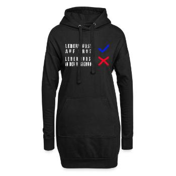 Ampel Leberwurst Protest - Hoodie-Kleid - Schwarz - Vorne