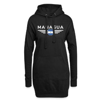 Nicaragua Managua T-Shirt Design - Sweat-shirt à capuche long Femme - noir - Devant