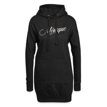 Monique Nom personnalisé pour femmes enfants bambins - - Sweat-shirt à capuche long Femme - noir - Devant