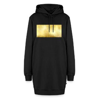 Goldene Sterne Hintergrund - Hoodie-Kleid - Schwarz - Vorne