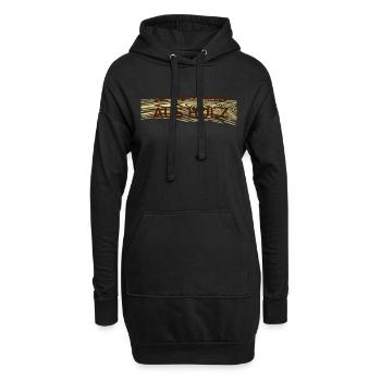 Alles aus Holz - Hoodie-Kleid - Schwarz - Vorne